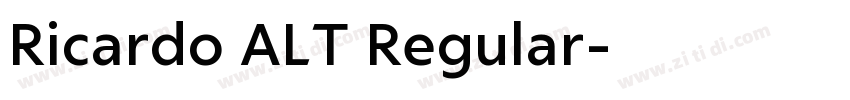 Ricardo ALT Regular字体转换
